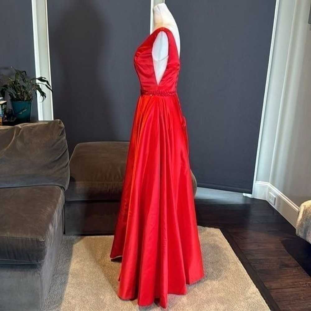 Women’s Red Full Length Satin Prom Party Dress Co… - image 8