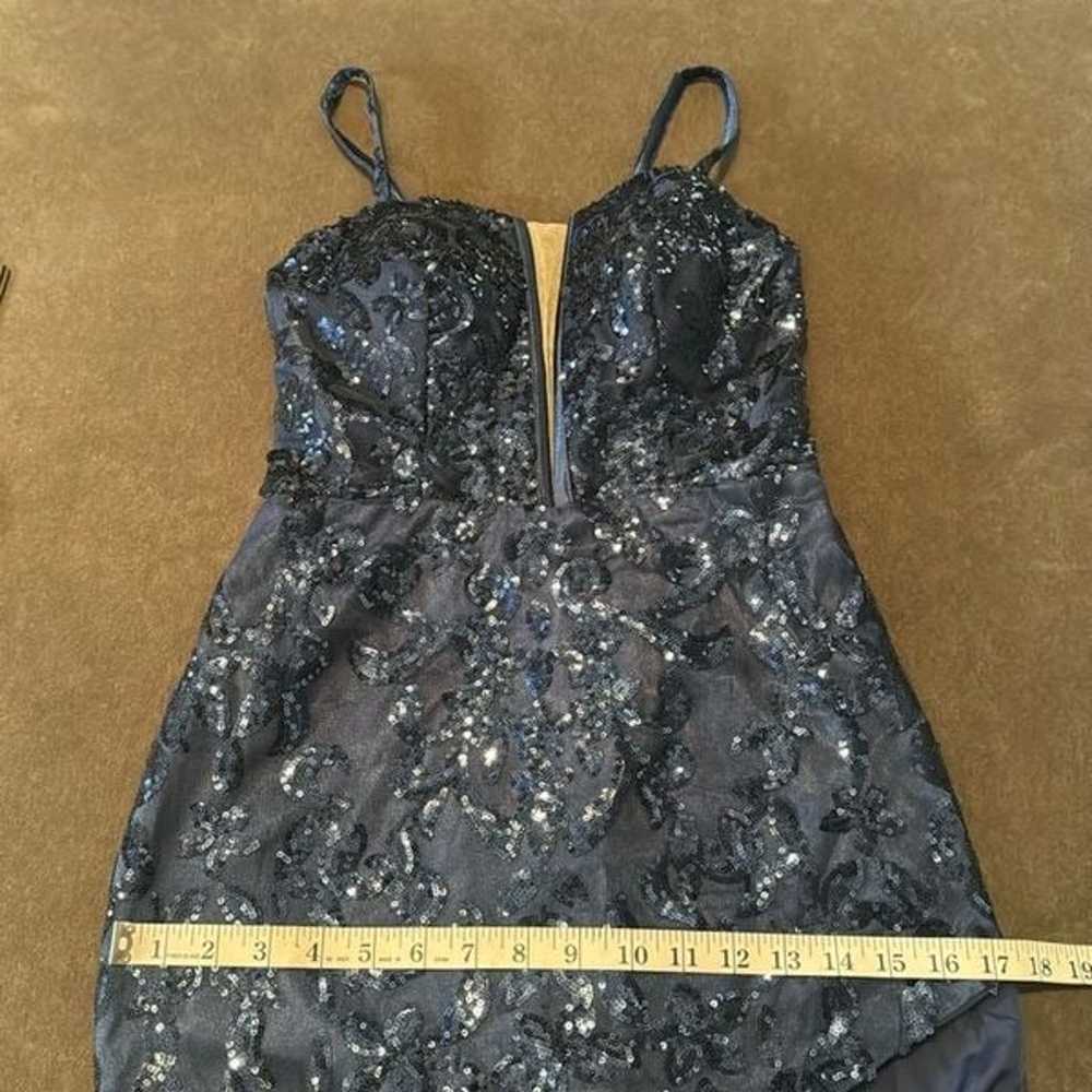 Women’s Blue Mermaid Fit Party Prom Dress Sparkly… - image 10