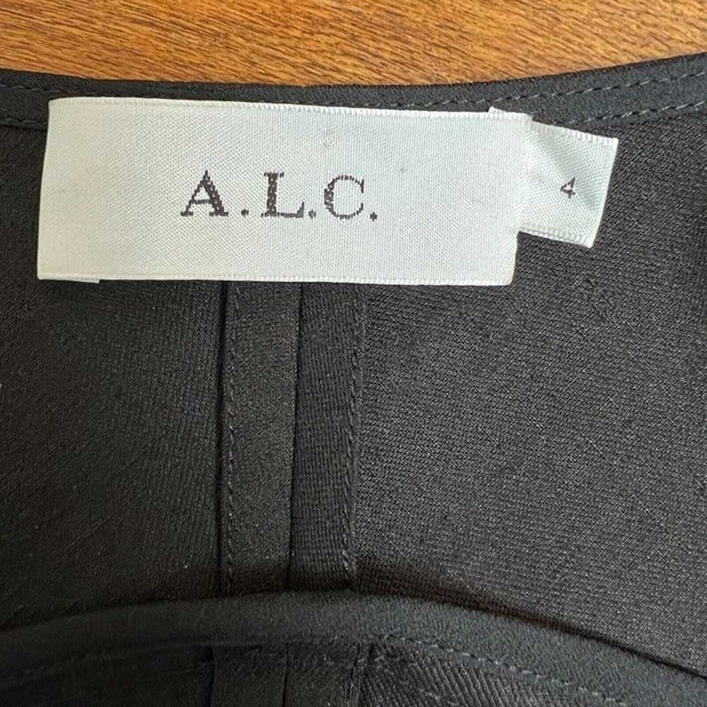 A.L.C. Dress Women 4 Black Alia Linen Stretch Ble… - image 11