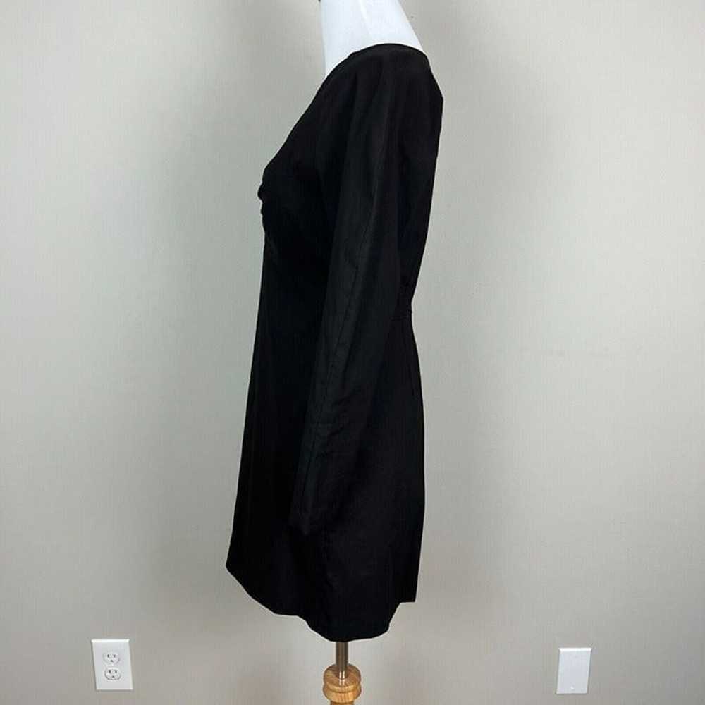 A.L.C. Dress Women 4 Black Alia Linen Stretch Ble… - image 6