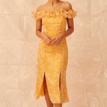 Keepsake the Label Floral Midi Dress Embrace Ruff… - image 1