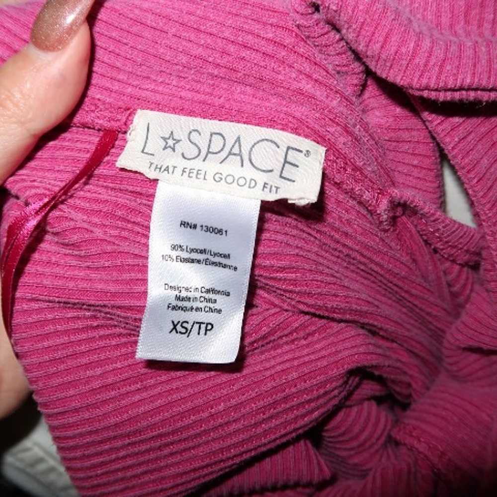 LSPACE Nico Rib-Knit Cut-Out Dress / Magenta / Si… - image 6