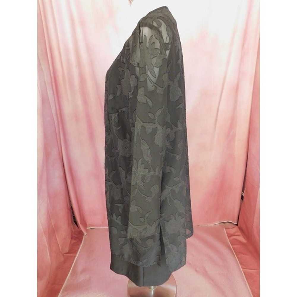 Vintage Periwinkle Formal Dress Size 8 Black Shee… - image 2