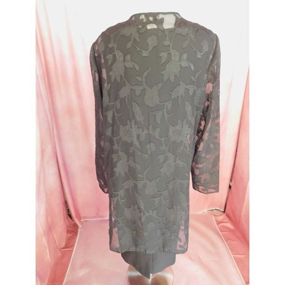 Vintage Periwinkle Formal Dress Size 8 Black Shee… - image 3