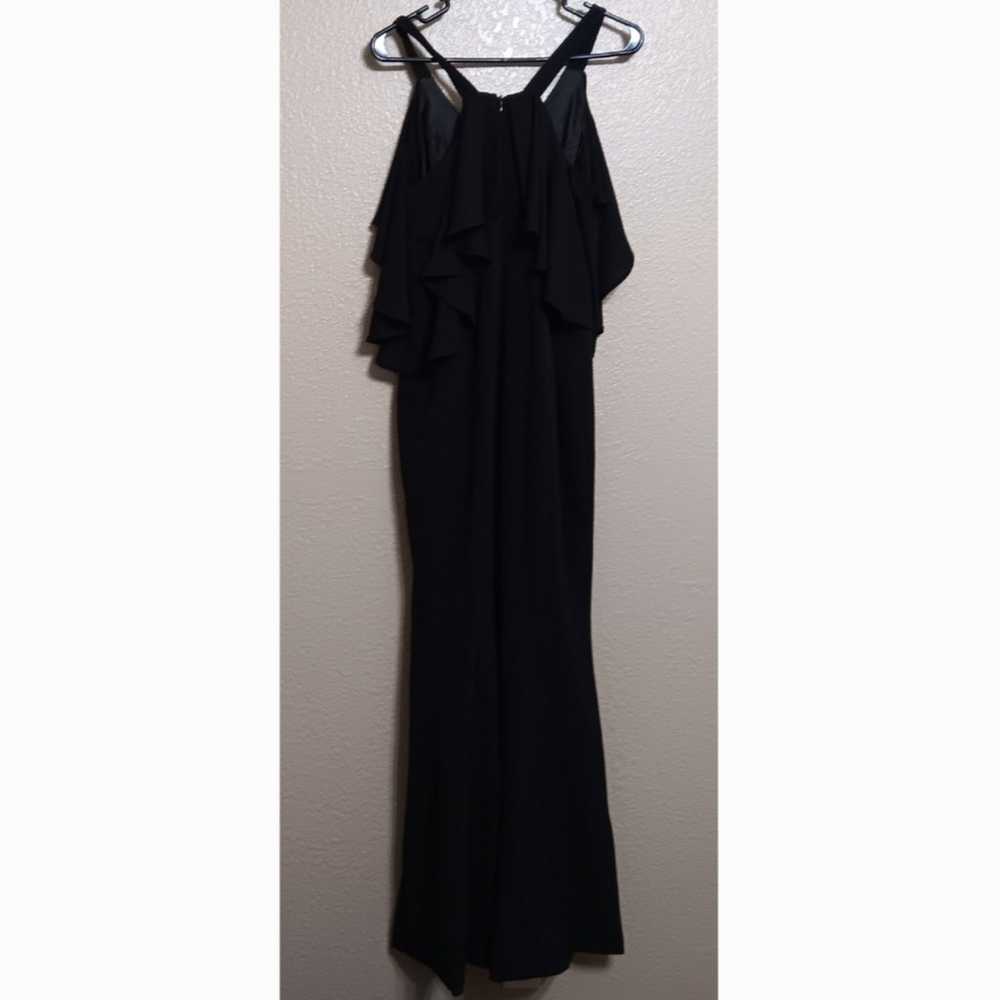 Jay Godfrey Black Chiffon Ruffle Naomi Maxi Dress - image 4