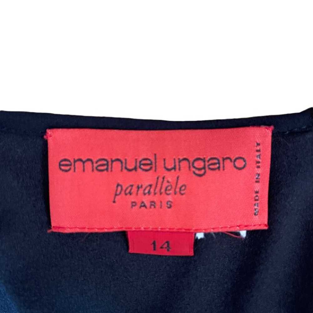 Vtg 90s Emanuel Ungaro Parallele Paris Black Jers… - image 6