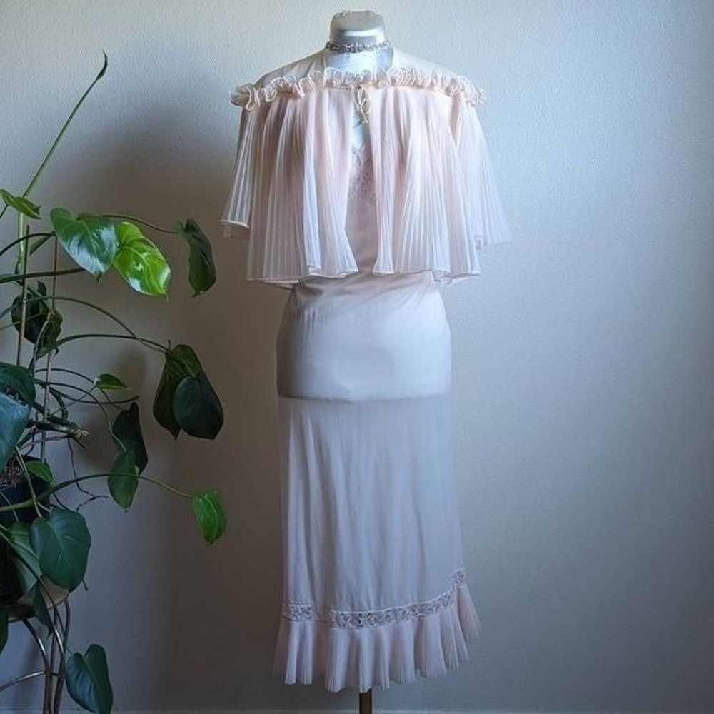 Vintage 60s Pastel Pink Slip Dress Nightgown Set … - image 11