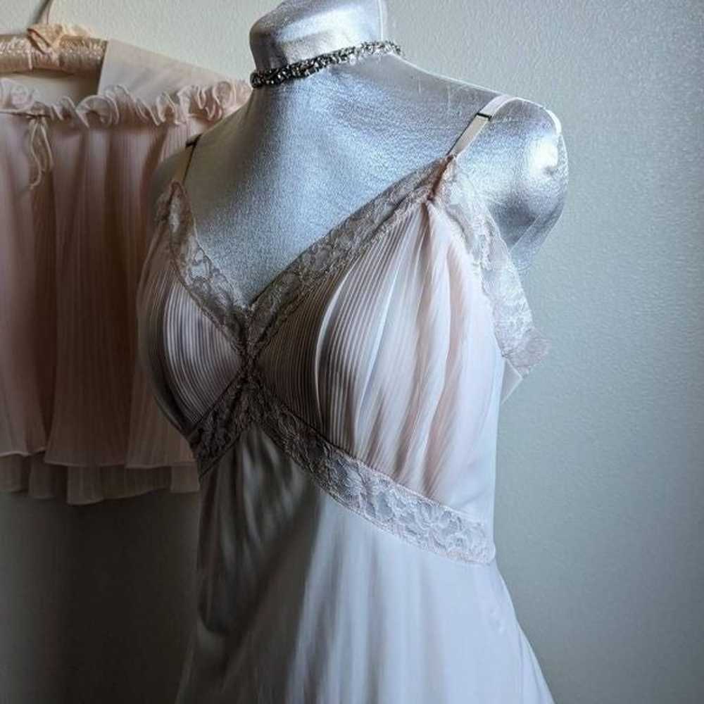 Vintage 60s Pastel Pink Slip Dress Nightgown Set … - image 9