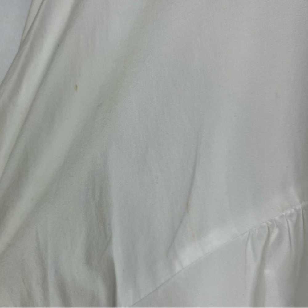 Zara White Poplin Tiered Midi Blogger Fave Dress S - image 6