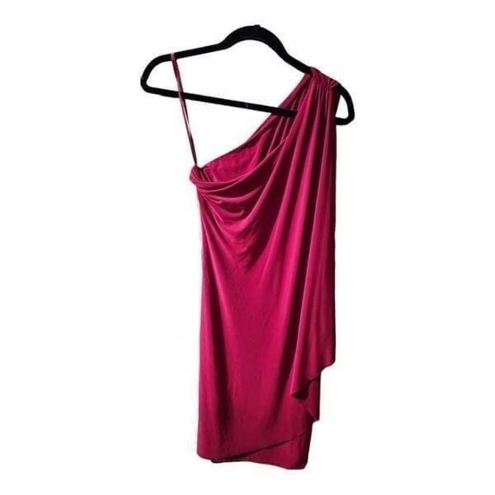 LAUREN RALPH LAUREN Red One Shoulder Drape Dress … - image 2