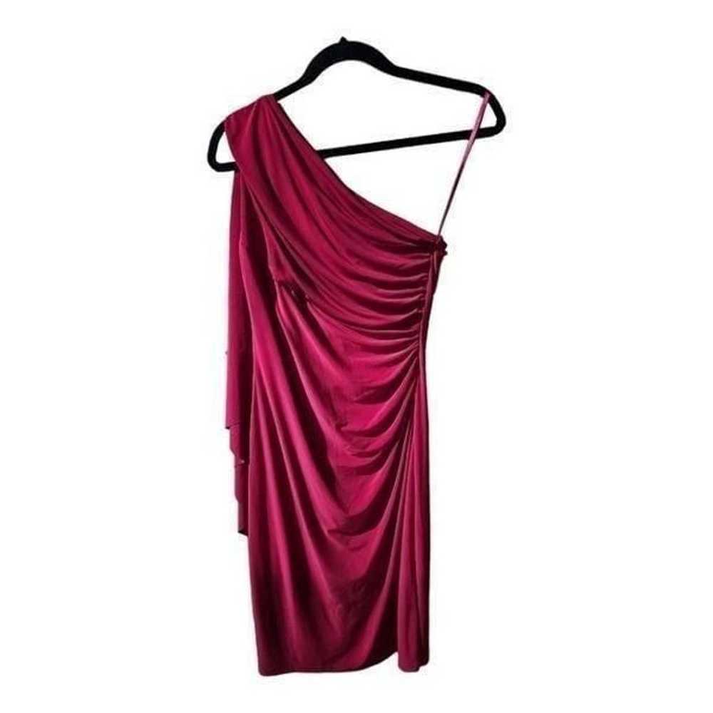 LAUREN RALPH LAUREN Red One Shoulder Drape Dress … - image 3