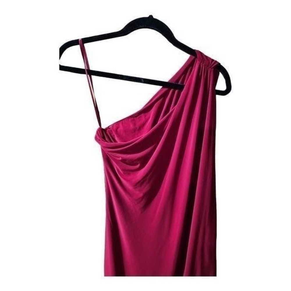 LAUREN RALPH LAUREN Red One Shoulder Drape Dress … - image 4