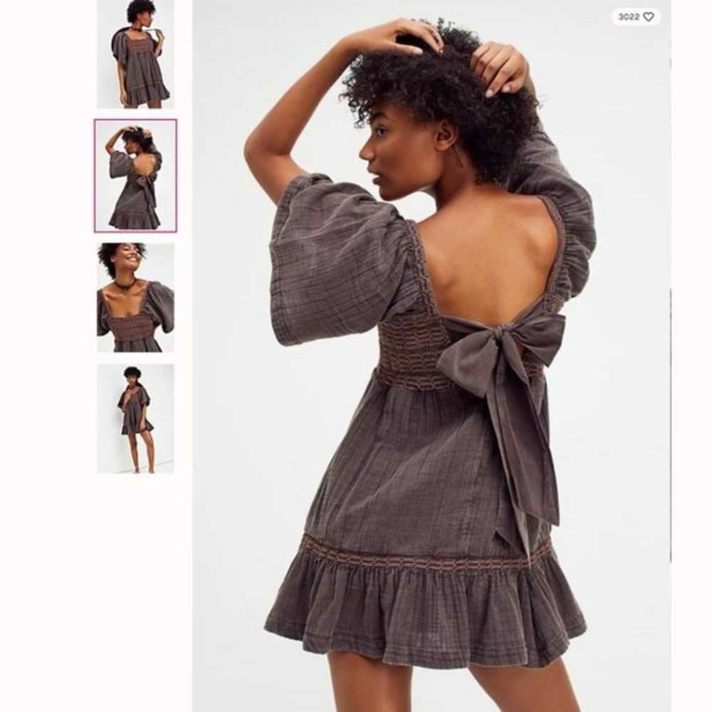 Free People Brown Easy To Love Mini Dress L - image 2