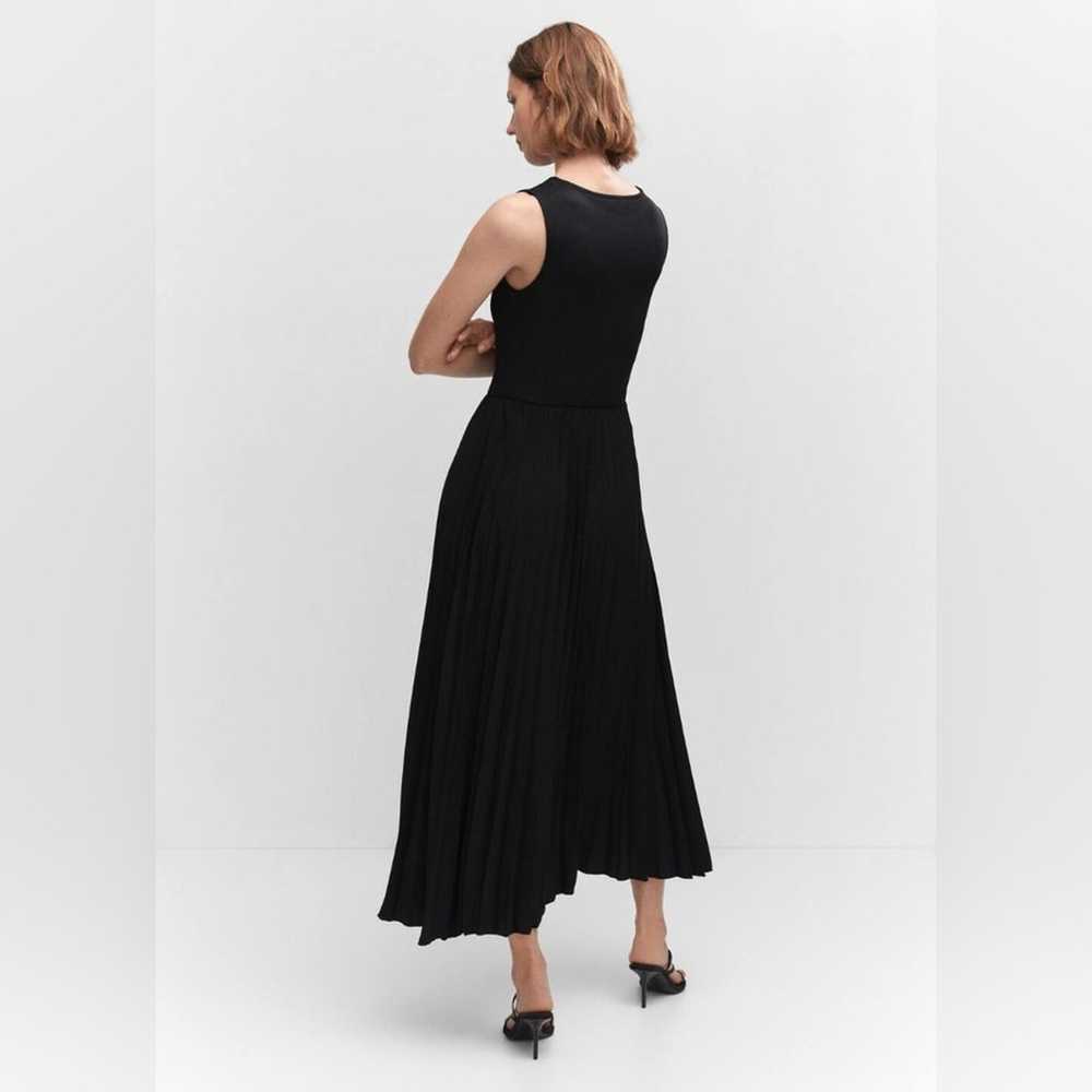 NEW Mango Pleated Skirt Ribbed Dress - image 4