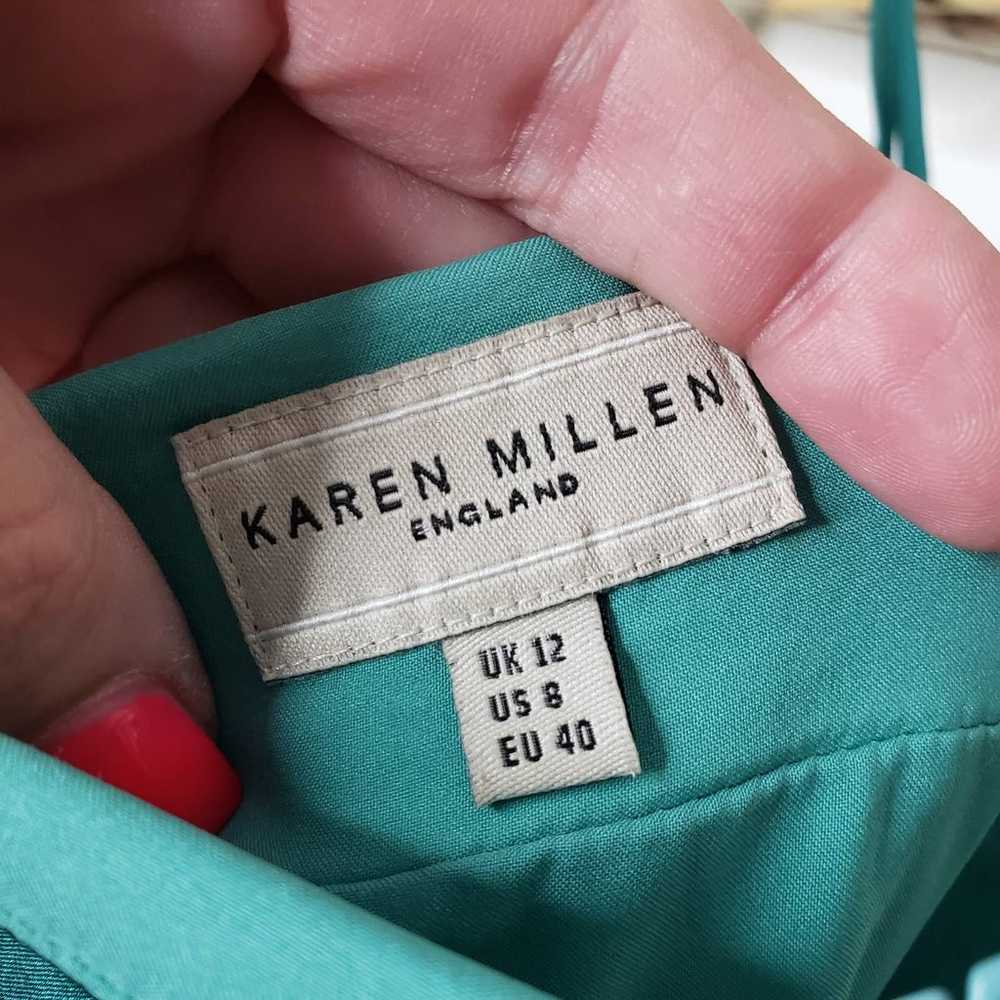 Karen Millen lined Silk Corset embroidered dress … - image 12