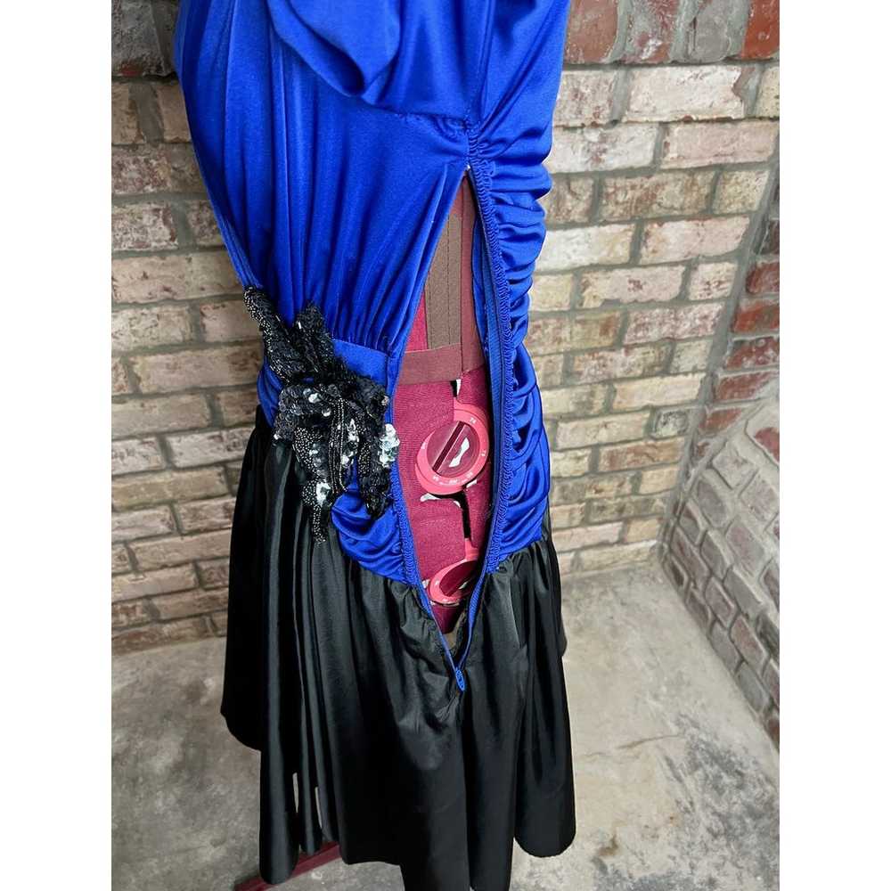 formal dress Vintage sequins ruched bodice swing … - image 10