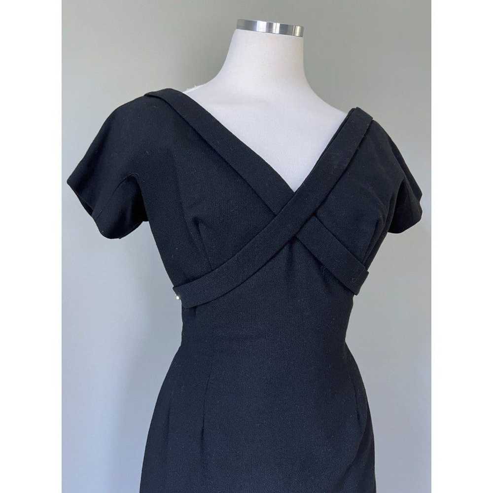 1950s Vintage Little Black Dress by Jerry Greenwa… - image 2