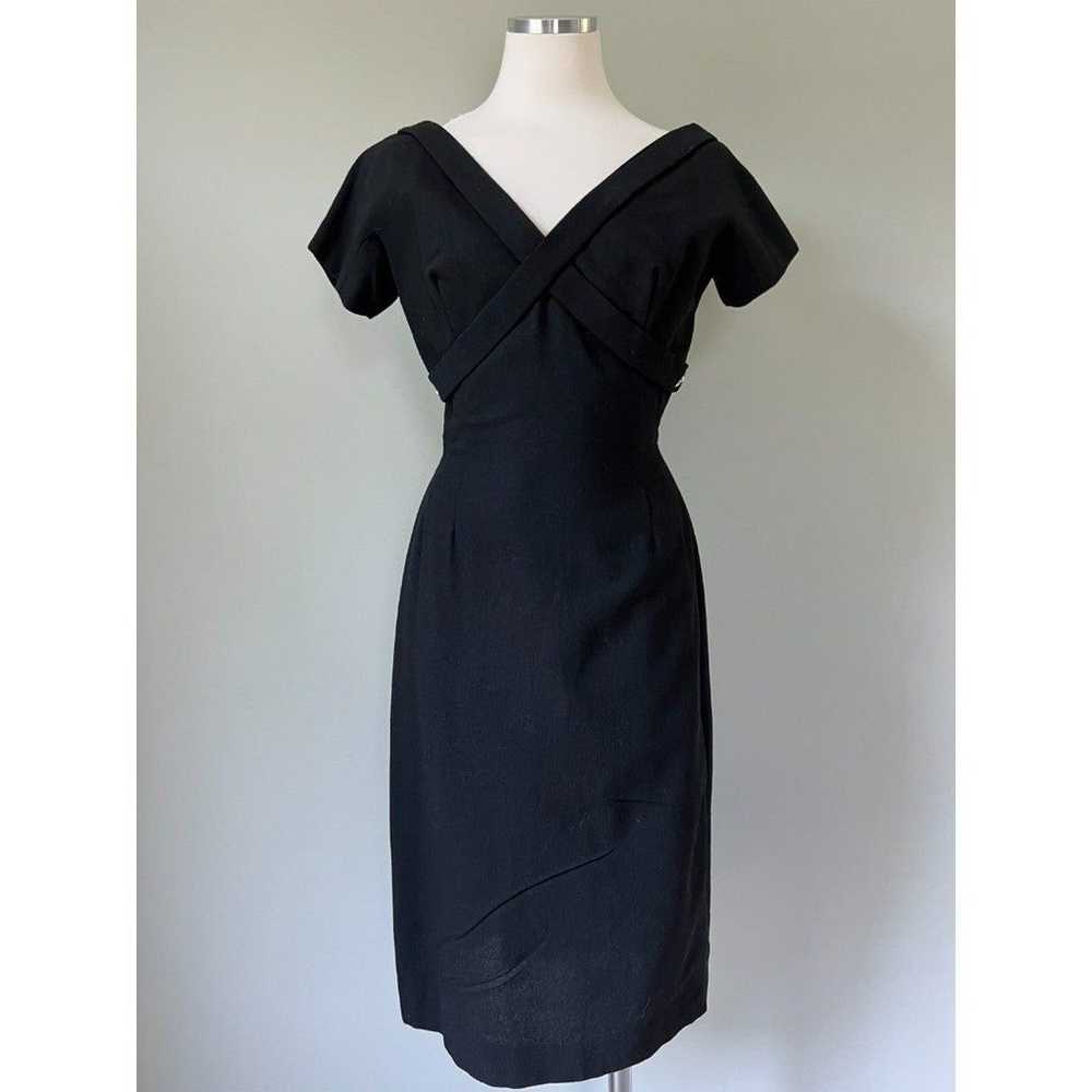 1950s Vintage Little Black Dress by Jerry Greenwa… - image 3