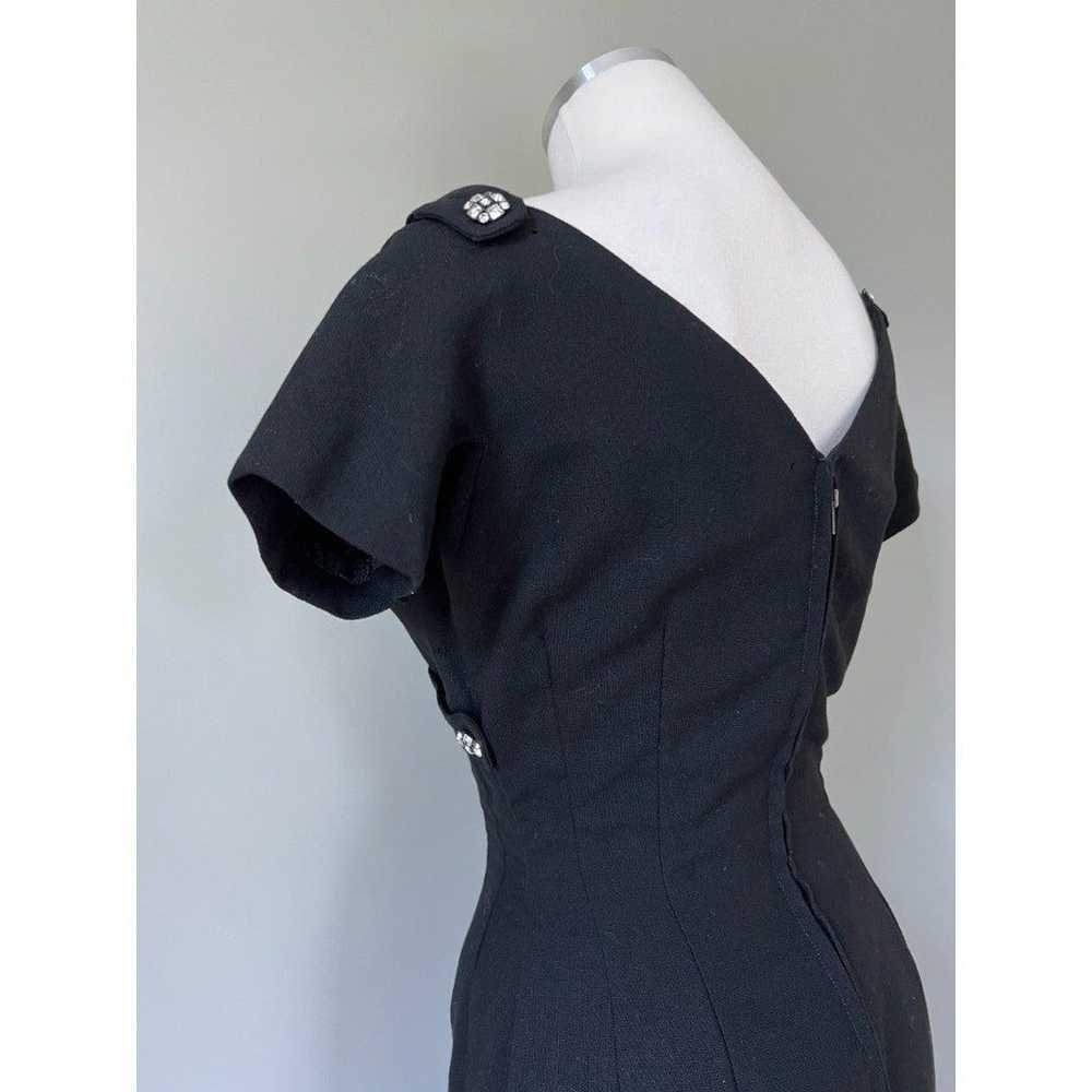 1950s Vintage Little Black Dress by Jerry Greenwa… - image 6