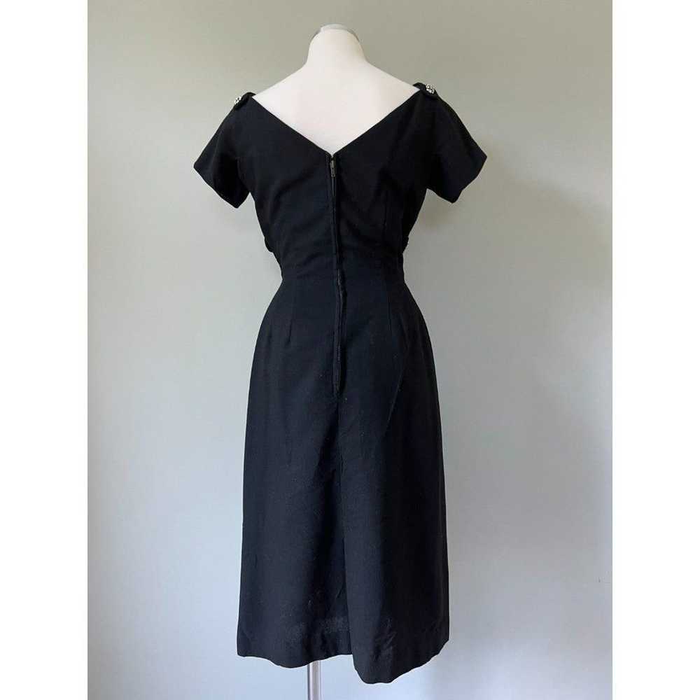 1950s Vintage Little Black Dress by Jerry Greenwa… - image 9