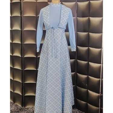Vintage polyester prom formal dress - image 1