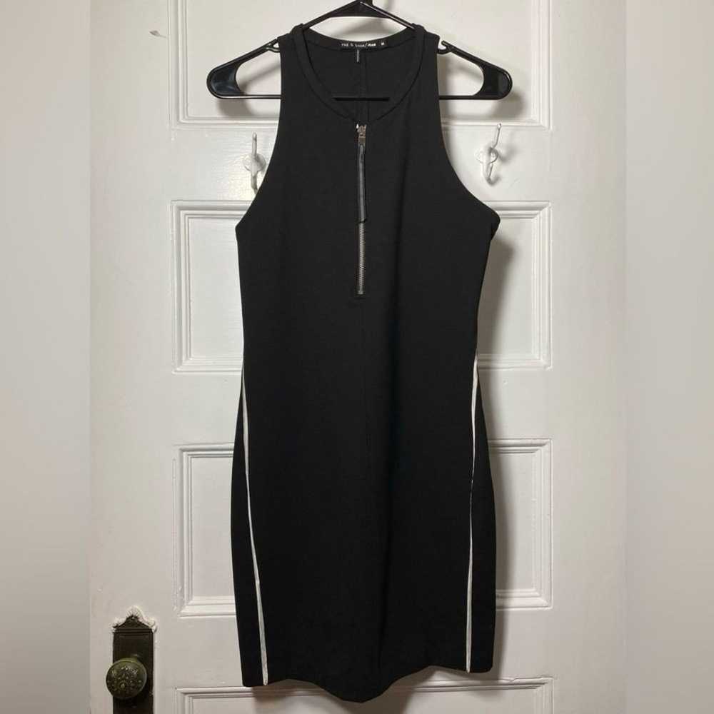 Rag & Bone | Jada Tank Zip-Front Mini Dress in Bl… - image 3