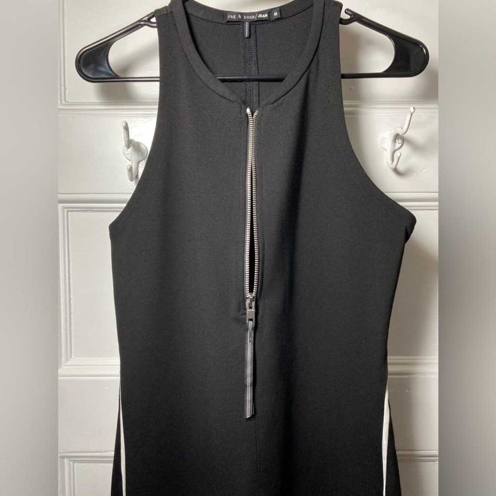 Rag & Bone | Jada Tank Zip-Front Mini Dress in Bl… - image 6