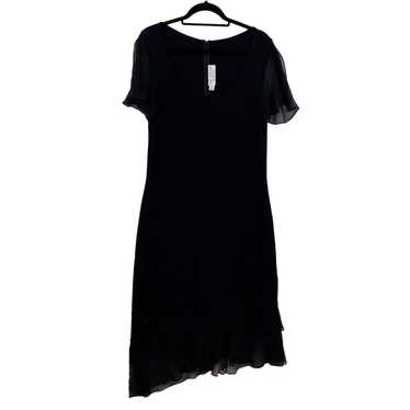 St. John Evening Gown Santa Knit Size 12 Black Sc… - image 1