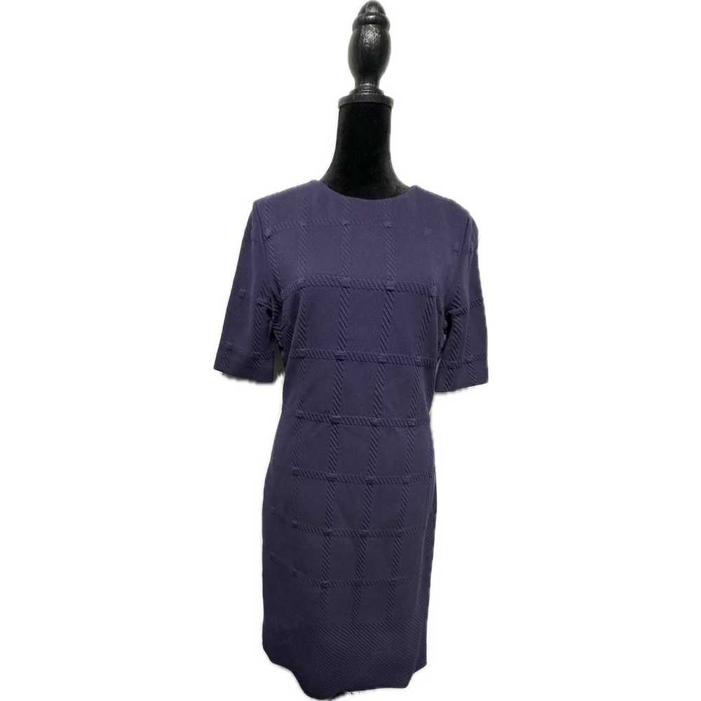 Hugo Boss Women's Navy Textured Sheath Dress Shor… - image 1