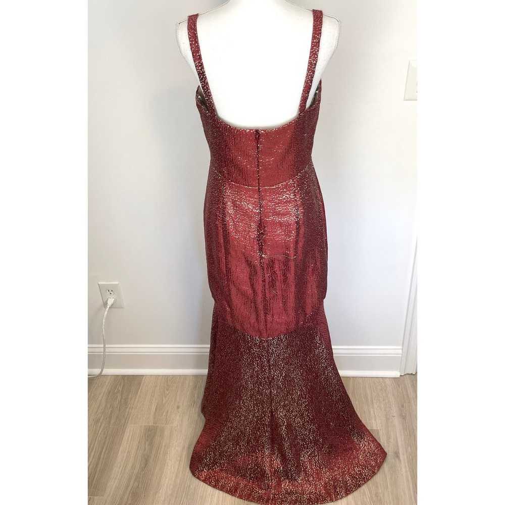 Monique Lhuillier Metallic Cut Out High Low Gown … - image 6