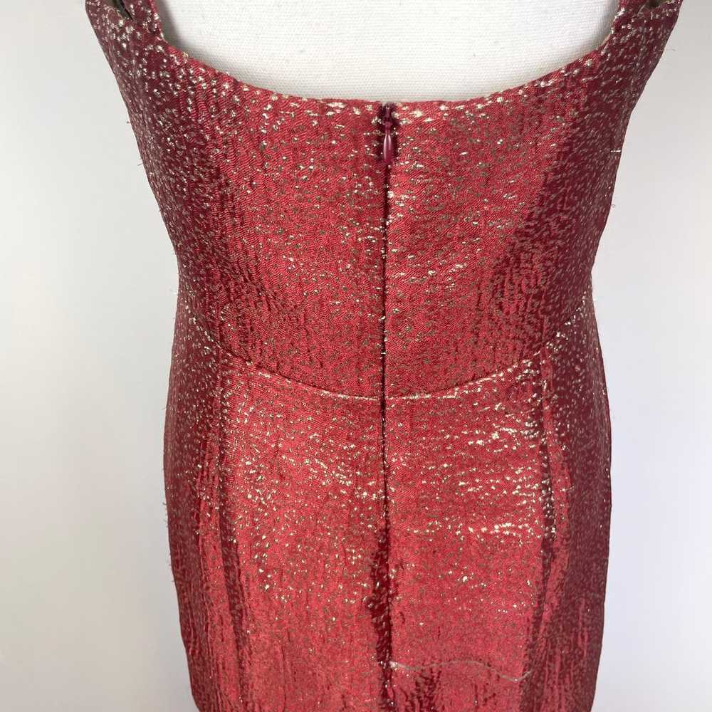 Monique Lhuillier Metallic Cut Out High Low Gown … - image 7