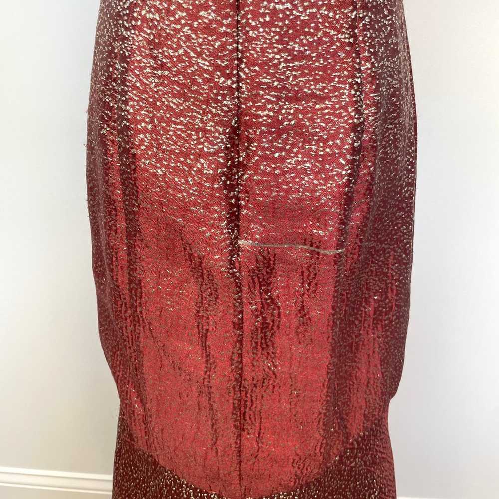 Monique Lhuillier Metallic Cut Out High Low Gown … - image 8