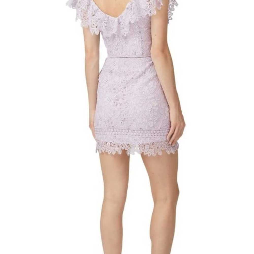 Saylor Lilac Lace Ruffle V Neck Mini Dress Flutte… - image 8