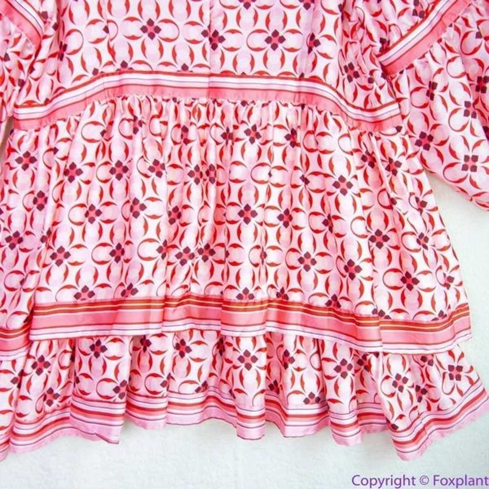 eloquii Mini tiered dress with stripe detail pink… - image 6