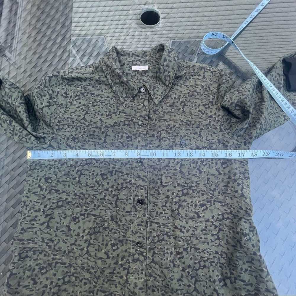 Ecru Ronan Midi Shirtdress, Green Camo, sweater c… - image 6