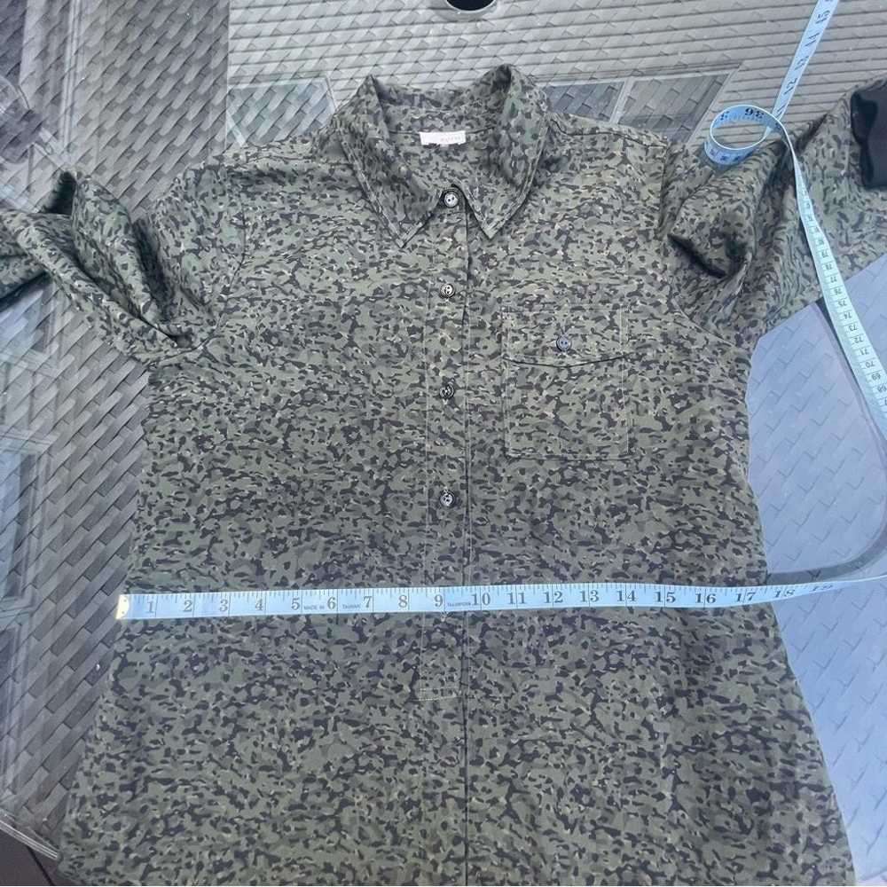 Ecru Ronan Midi Shirtdress, Green Camo, sweater c… - image 7