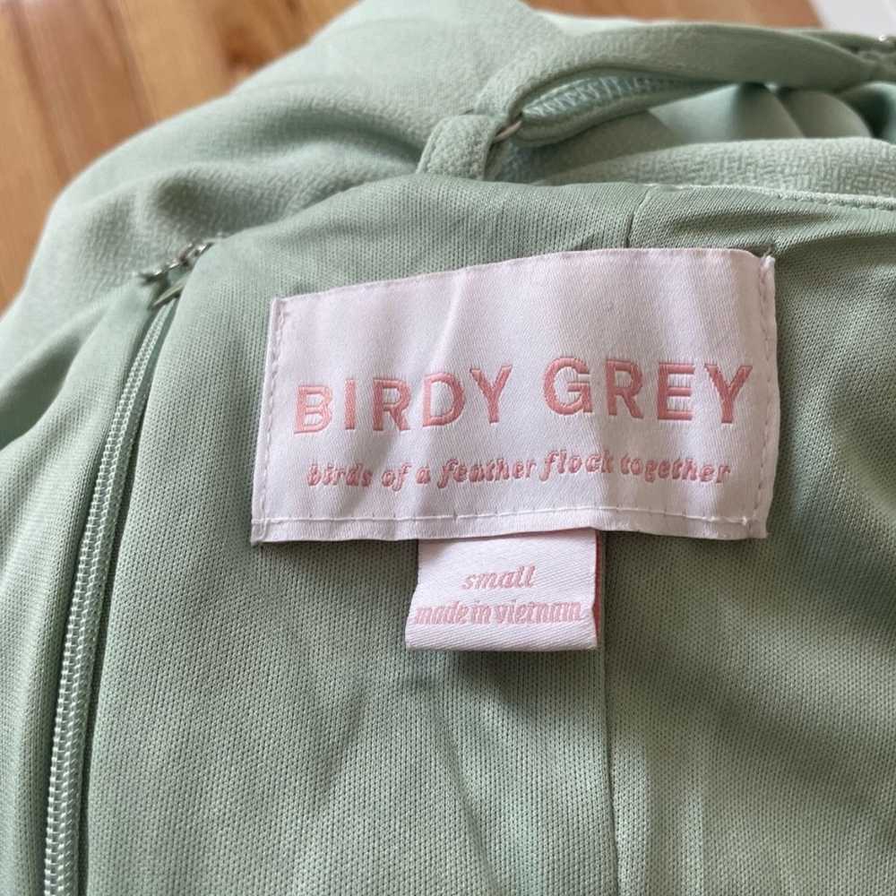 Birdy Grey Ash Crepe Sage Green Cowl Neck Slit Br… - image 6