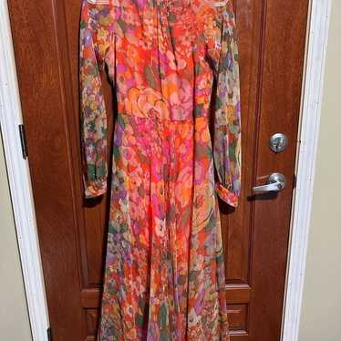 Vintage 1960s Adele Simpson floral dress - image 1