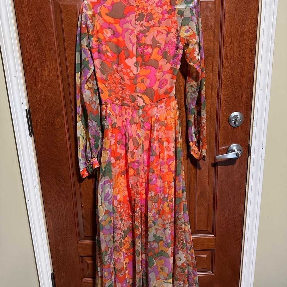 Vintage 1960s Adele Simpson floral dress - image 2