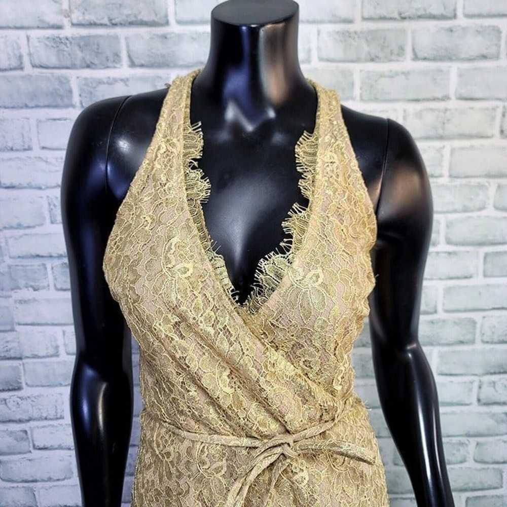 Vintage 90s Chetta B Evening Womens 8 Gold Lace W… - image 2