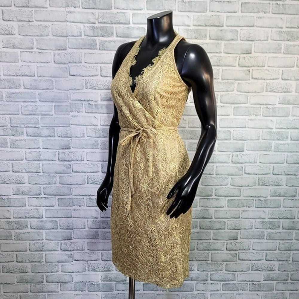 Vintage 90s Chetta B Evening Womens 8 Gold Lace W… - image 5