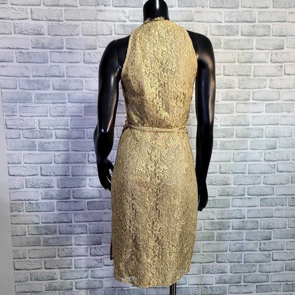 Vintage 90s Chetta B Evening Womens 8 Gold Lace W… - image 7