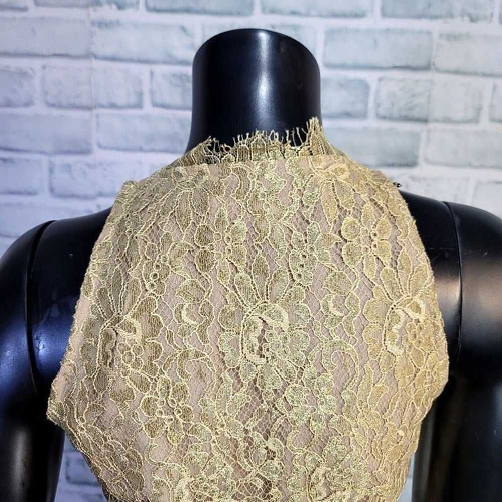 Vintage 90s Chetta B Evening Womens 8 Gold Lace W… - image 8