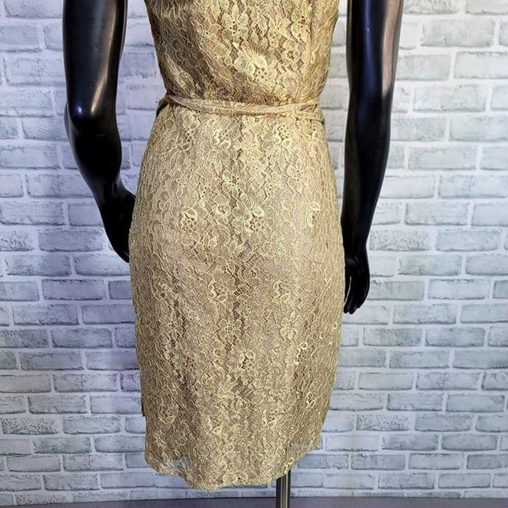 Vintage 90s Chetta B Evening Womens 8 Gold Lace W… - image 9