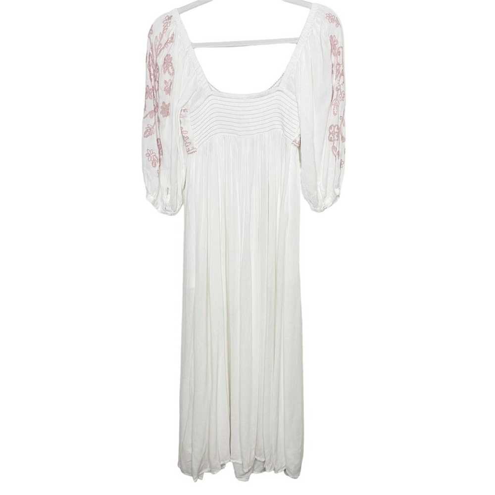 FREE PEOPLE NWOT White Pink Wedgewood Embroidered… - image 10