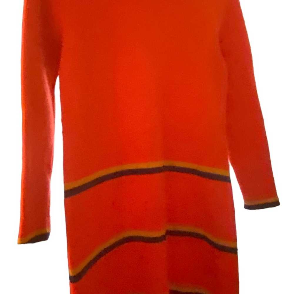 Viva 100% Wool Sweater Dress Bright Orange VINTAG… - image 1