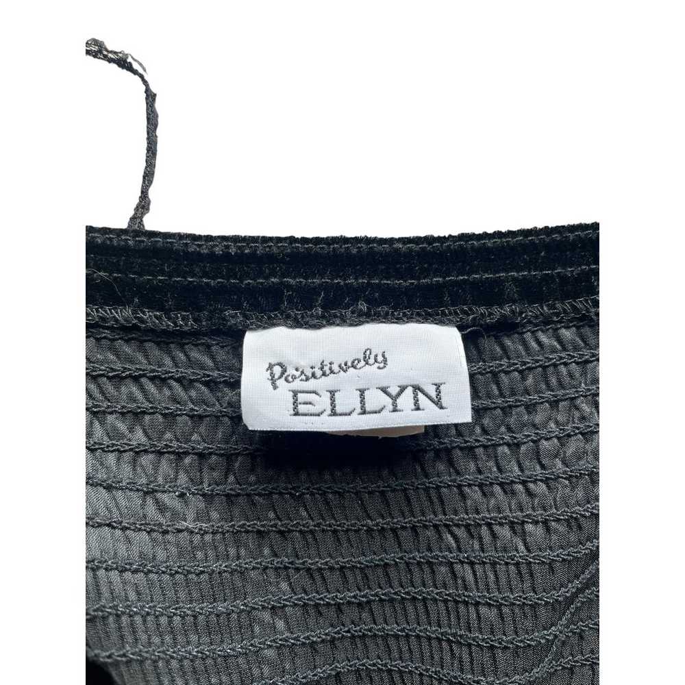 Vintage Positively Ellyn Black Velvet Rhinestone … - image 4