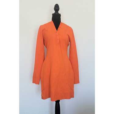 Julia Sarr-Jamois Orange Cutout Knitted Mini Dress