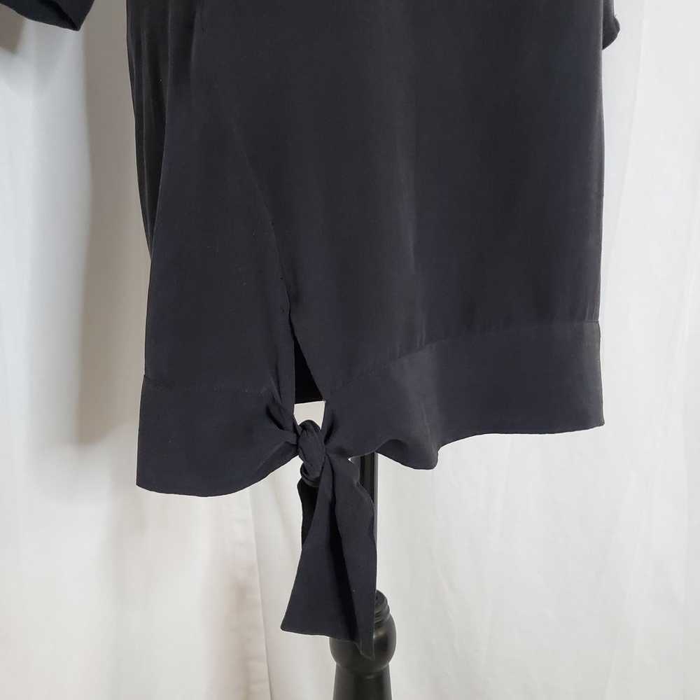 AllSaints Black Neely Silk Dress Size 2 - image 3