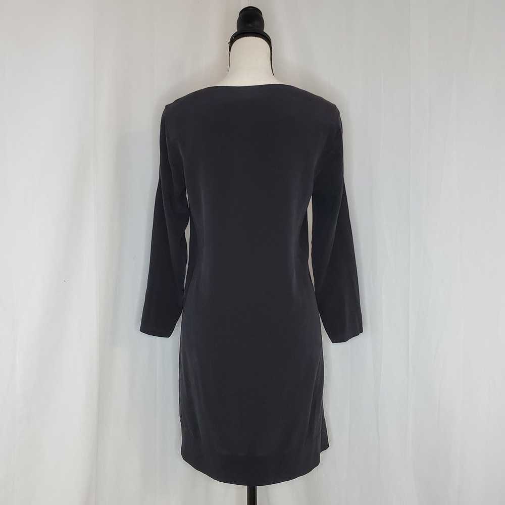 AllSaints Black Neely Silk Dress Size 2 - image 4